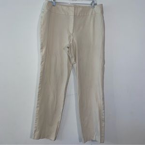 Chico’s Women’s Cream Off White Chino Pants Neutral Workwear